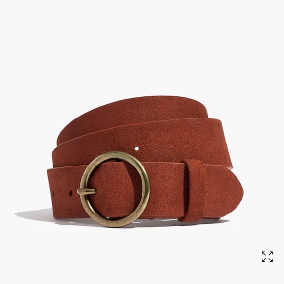Madewell genuine leather suede circle belt size M/L - Picture 1 of 4
